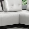 Acme Furniture Turano Sectional Sofa Pearl White Leather - 3 of 4
