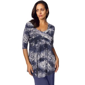 Jessica London Stretch Knit Pleated Tunic - 1 of 4