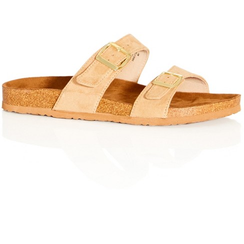 Cloudwalkers  Women's Wide Fit Nelly Sandal - Tan - 10w : Target