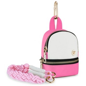 Generic Mini Backpack Keychain Small Coin Purse Cute Zipper Wallet With 3 RFID Card Slots - 1 of 4