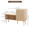 GlasFlength Decorative Storage Cabinets Farmhouse Modern Style，Ample Storage, Natural with Spaious Compartment，Beige, 39.37"*11.81"*27.56" - 4 of 4