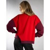 Jess by Meiko Women's Color-Blocked Snap Button Crew Neck Long Sleeve Varsity Jacket - 3 of 4