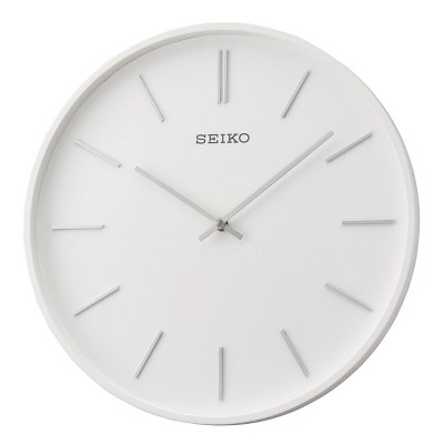 Seiko 1 Pax Wooden Wall Clock - White