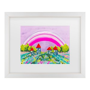 Trademark Fine Art - Ania Zwara  Opera Rose Rainbow Matted Framed Art - 1 of 4