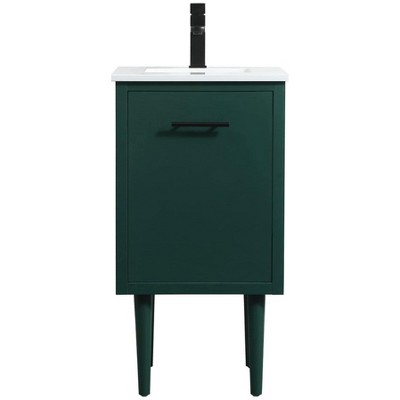 Elegant Lighting 18 inch single bathroom vanity in green