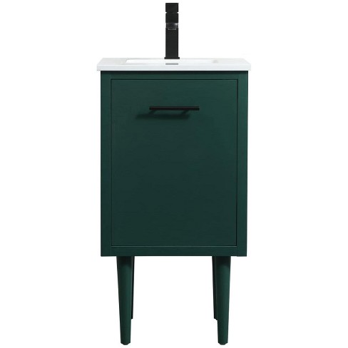 Elegant Lighting 18 Inch Single Bathroom Vanity In Green : Target