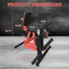 NAYSAYE Adjustable Leg Extension and Curl Machine Heavy Duty Rotary Trainer for Lower Body Strength Training, Black and Red, 38.98"*34.45"*9.25" - 4 of 4
