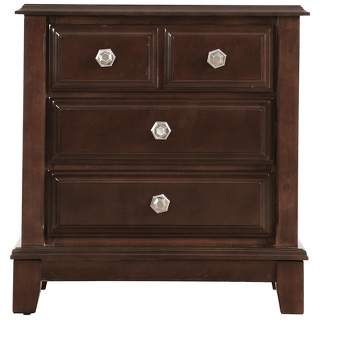 Passion Furniture Ashford 4-Drawer Cappuccino Nightstand (30 in. H x 29 in. W x 17 in. D)