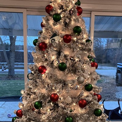 32-Piece Red Matte Shatterproof Christmas Ball Ornaments Set