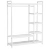 Resenkos Freestanding Closet Organizer with 6 Shelves and Hanging Bar,White - 2 of 3