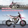 12V Electric Dirt Bike, Kids Electric Motorcycle with 25W*2 Motor, Twist Grip Throttle, Training Wheels, Spring Suspension - 2 of 4