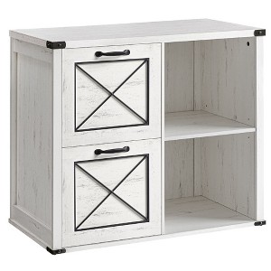 VASAGLE Lateral File Cabinet, Filing Cabinet with 2 Drawers, Printer Stand, 2 Open Compartments - 1 of 4