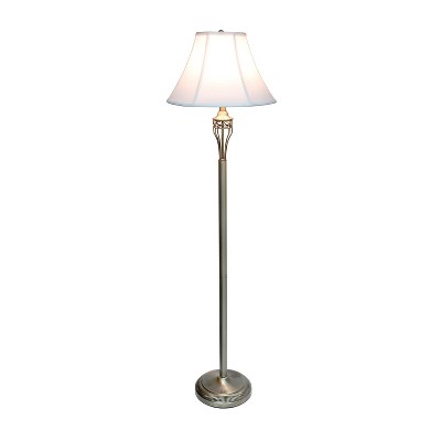 Antique Brass 3-Piece Lamp Set with White Bell Shades
