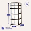 Homz Plastic 5 Clear Drawer Medium Home Storage Container Tower - 3 of 4