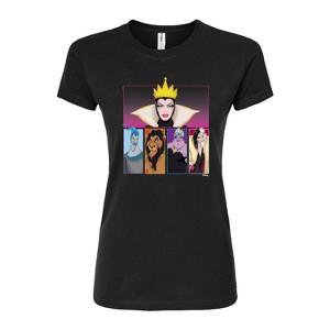 Women's - Disney Villains - Villains Grid Fitted Graphic T-Shirt - 1 of 3