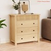 3/5 Drawer Dresser for Bedroom Nightstand, Wooden Chest of Drawers, Fluted End Table, Storage Organizer for Living Room, Hallway and Entryway - 4 of 4