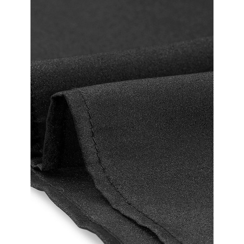 Agnes Orinda Women's Plus Size Long Sleeve Black Sheer Button Down Shirts, 5 of 6