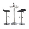 3-Piece Bar Height Dining Set with Adjustable Table and 2 Upholstered Stools - 2 of 4