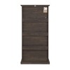 Glass Display Bookcase 4 Tier Glass Cabinet Storage Curio Cabinet with Flip up Glass Doors for Living Room-Tanpinhause - 4 of 4
