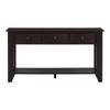 ModernLuxe Entryway Console Table with 3 Storage Drawers, Narrow Sofa Table with Metal Handles for Living Room/Foyer/Apartments - 4 of 4