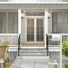 FUFU&GAGA Durable Metal Handrail for Stairs �?Fits 3 to 5 Steps, Ideal for Porch, Patio, and Outdoor Use - 3 of 4