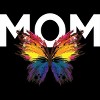 Women's Design By Humans Mother's Day Rainbow Butterfly Mom By MeowShop Racerback Tank Top - 2 of 2