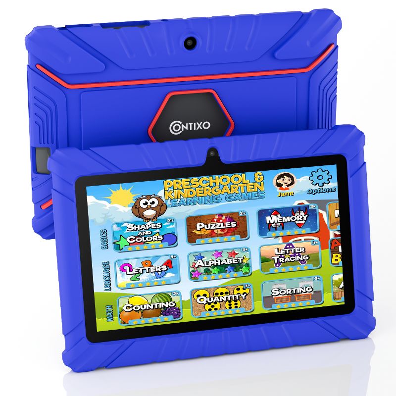 Contixo 7" Android Kids 32GB Tablet w/ preinstalled Education Apps and Protective Case, 1 of 12