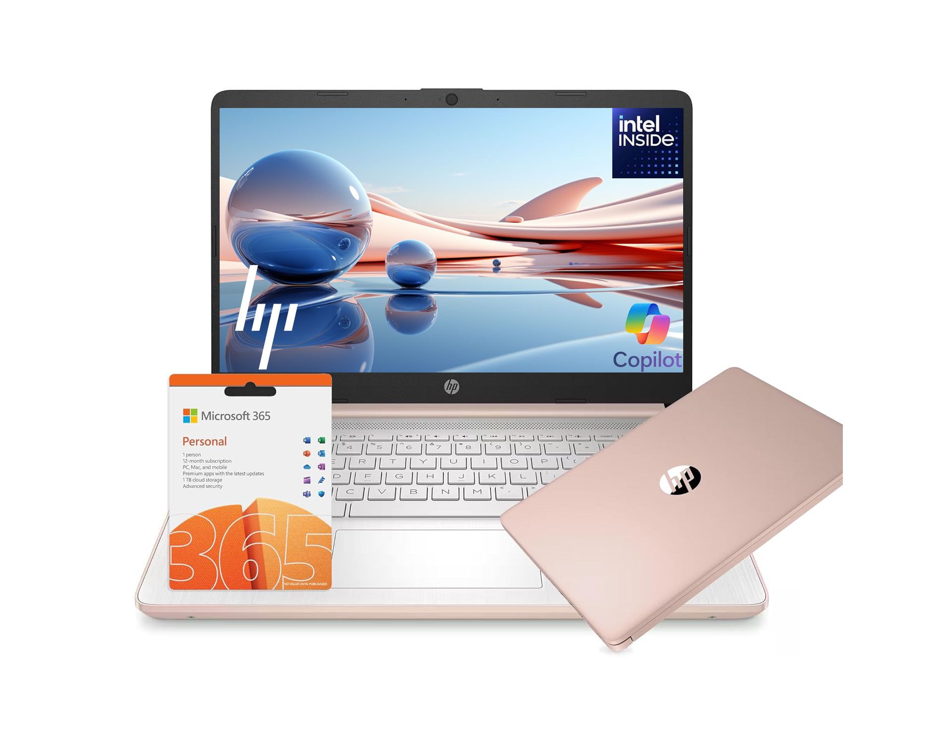 HP Essential 14-dq6015dx, 14" HD, Intel N150, 8GB RAM, 128GB eMMC, Wi-Fi 6, Windows 11 Home, Rose