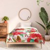 Ninola Design Poinsettia holiday flowers Comforter + Pillow Sham(s) - Deny Designs - 3 of 3