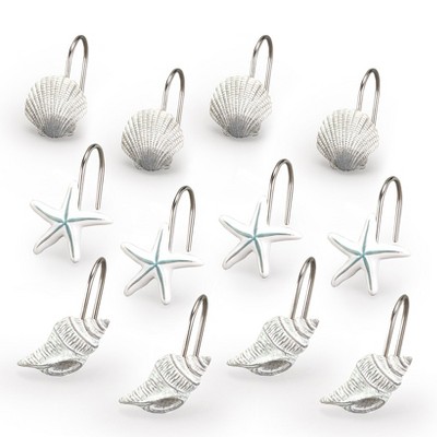 The Lakeside Collection Ocean Reef Bathroom Collection - Set of 12 Shower Hooks