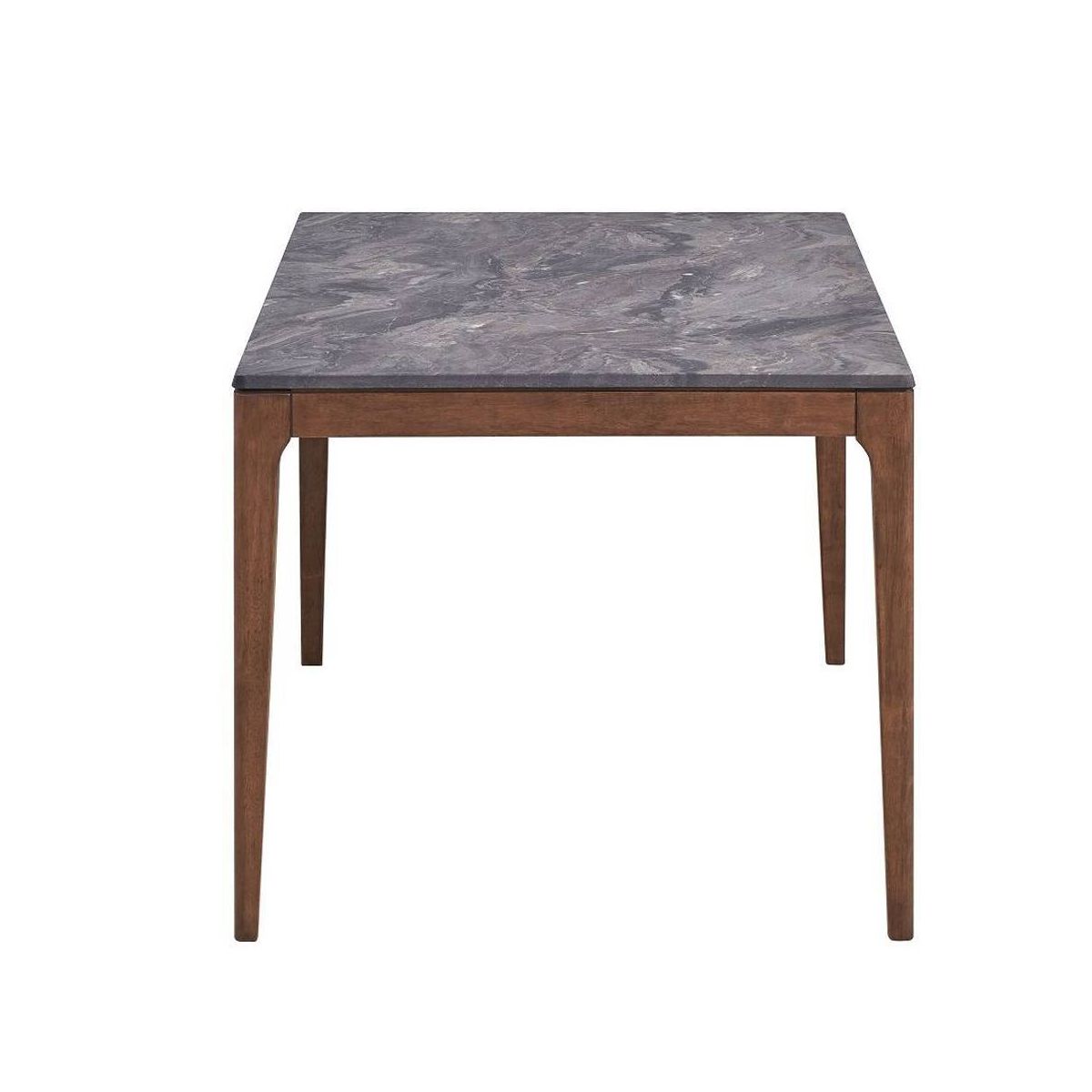 63" Bevis Dining Table Engineered Stone Top Walnut Finish - Acme Furniture - thumbnail 7
