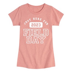 Girls' - Instant Message - Here For Field Day Fitted Short Sleeve Graphic T-Shirt - 1 of 4