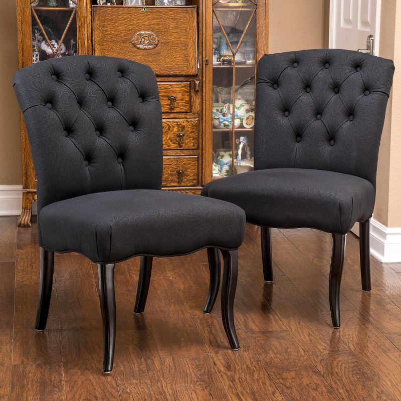 Hallie Fabric Dining Chair Set 2ct - Christopher Knight Home, 5 of 6