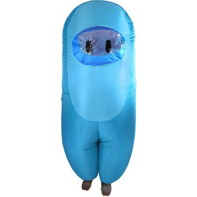 Amongst Us Imposter Sus Crewmate Inflatable Adult Costume Light Blue | Standard