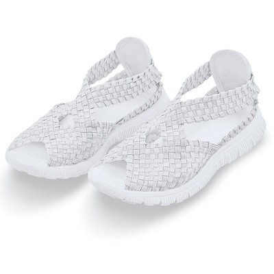 Collections Etc Stretch-weave Sandals