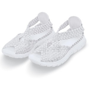 Collections Etc Stretch-weave Sandals - 1 of 4