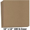 Hamilco Brown Kraft Cardstock Scrapbook Paper 12x12 Thick Blank Card Stock Heavy Weight 100 lb Cover - 25 Pack - 2 of 4