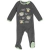 Star Wars The Mandalorian The Child Baby Bodysuits Sleep N' Play Coverall Pants Hat and Bibs 8 Piece Outfit Set Newborn to Infant  - 4 of 4