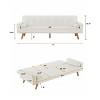 MYINDA Mid-Century Velvet Chesterfield Sofa Couch Bed, Modern Love Seats Sofa Furniture, for Living Room Apartment, Dark Gray - 2 of 4