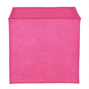 Kids French Seam Ottoman Hot Pink Microfiber - Pillowfort