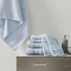 SEVOBAL Bath Towel and Washcloth Sets Premium Turkish Cotton Plush Soft Absorbent Towels for Bathroom, Light Blue, 14.96"*10.63"*9" - 2 of 4