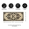 Evergreen Flag Cambridge Monogram Burlap Sassafras Switch Mat, Letter R - 2 of 4