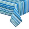 Design Imports  Blue Ocean Stripe Print Outdoor Tablecloth With Zipper 60X84 - 2 of 4