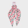 Bow Print Hair Twister with Tails - Pink - 2 of 3