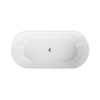 Cesicia 59 in-L  x 28 in-W  x 22 in-H Glossy White Dual Ended Freestanding Soaking Bathtub - 3 of 4