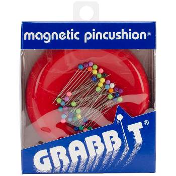 Grabbit Magnetic Pincushion W/50 Pins-Red