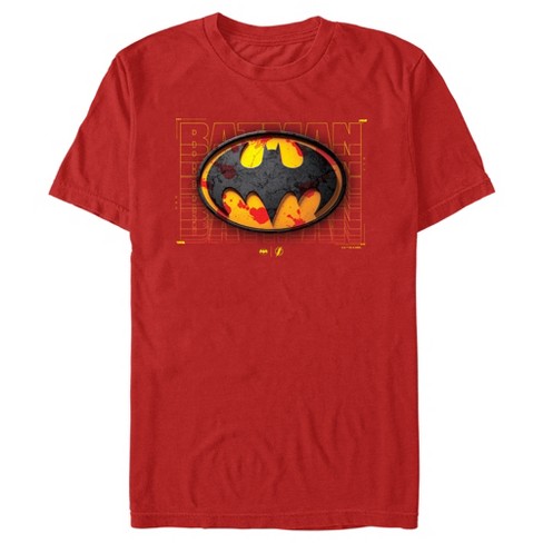 Men\'s The Flash Batman T-shirt Target - : - 3d Red 2x Logo Large