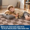 Checkered Rug Washable Rug for Living Room Non Slip Indoor Scalloped Printed Carpet Low Pile Neutral Rugs Soft Floor Cover for Bedroom Nursery - 4 of 4