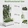 Dovelina Mobile Metal Planter Box, Garden Bed, Trellis for Climbing Plants, Drainage Holes and wheels - 3 of 4