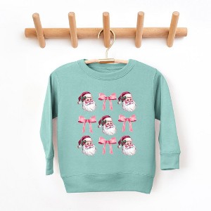 The Juniper Shop Coquette Santa Chart Youth Ultra-Soft Graphic Sweatshirt - 1 of 3